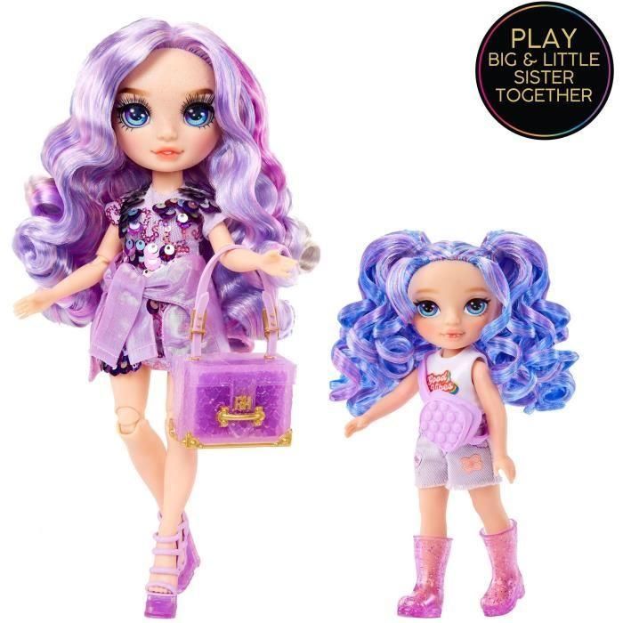 Rainbow High Littles - Muñeca 15cm + mascota - Morado - A partir de 4 años 3