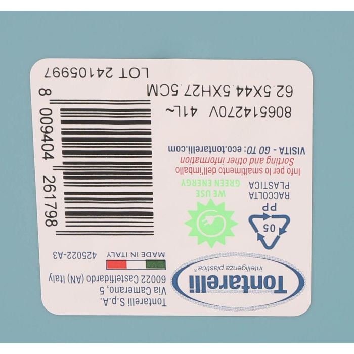 Inde Cesta de ropa con asas 45L Cover Line azul 62.5x44.5x27.5 cm (12 Unidades)