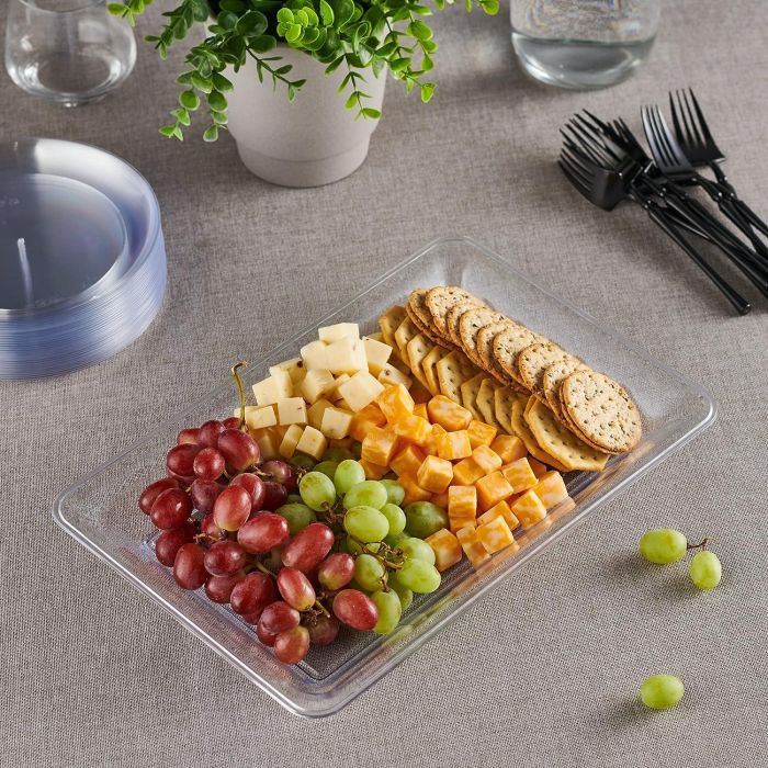 Bandeja rectangular transparente Algon 36x23 cm (18 Unidades) 4 Bandeja rectangular transparente Algon 36x23 cm (18 Unidades) 4