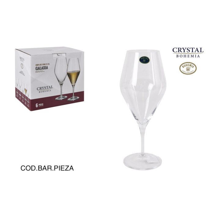 Bohemia Set de 6 Copas de Vino de Cristal Colección Galaxia, 510 cc (4 Cajas)