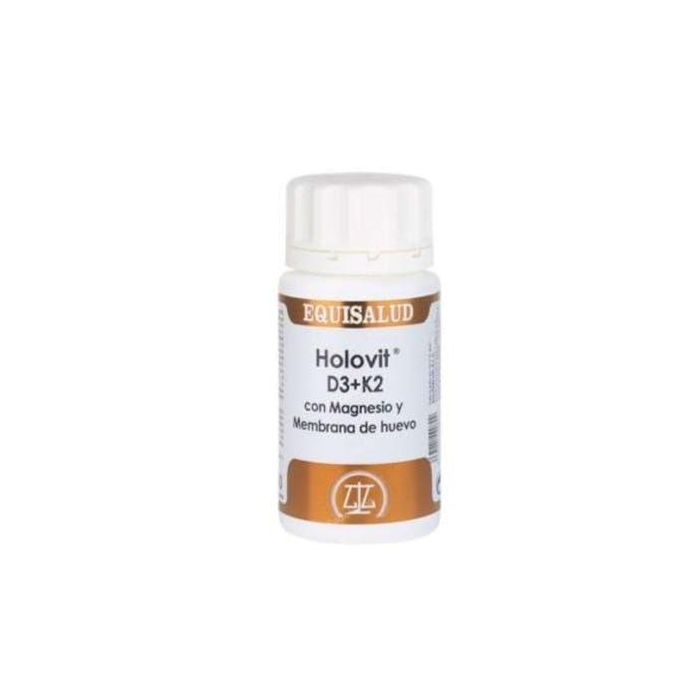 Holovit D3+K2 con Magnesio y Membrana de Huevo - Suplemento con Vitaminas y Minerales - 50 Cápsulas