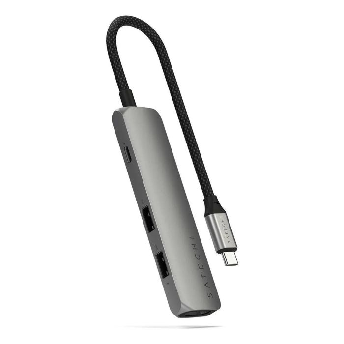 Satechi Adaptador multipuerto Slim 4 en 1 USB-C con 4K HDMI y USB 3.0, 10 Gbps, Space Grey 4 Satechi Adaptador multipuerto Slim 4 en 1 USB-C con 4K HDMI y USB 3.0, 10 Gbps, Space Grey 4