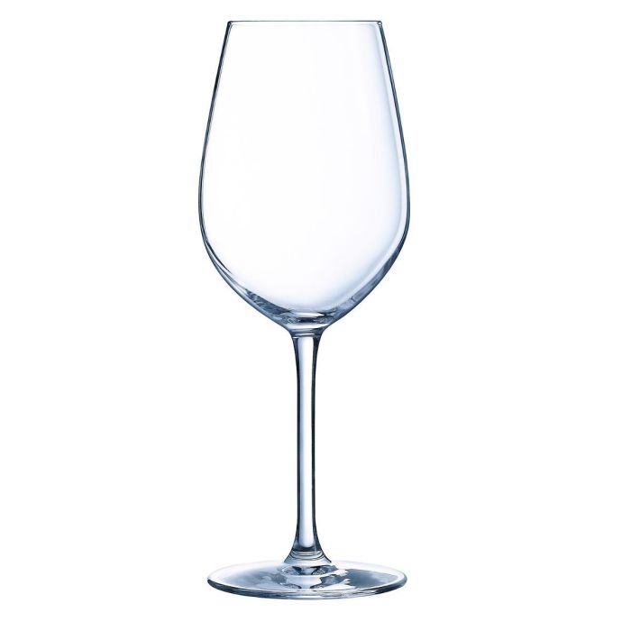 Chef & Sommelier Copas de Vino Krysta Sequence, Set 6 Copas Vidrio Transparente Resistente 35 cL, Fabricadas en Francia y aptas lavavajillas