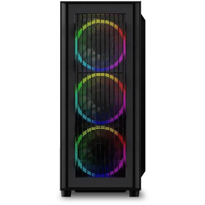 Sharkoon RGB Wave Caja de PC Negra Tipo Escritorio con 3 Ventiladores 120mm Preinstalados y Soporte Discos 2.5/3.5 1 Sharkoon RGB Wave Caja de PC Negra Tipo Escritorio con 3 Ventiladores 120mm Preinstalados y Soporte Discos 2.5/3.5 1