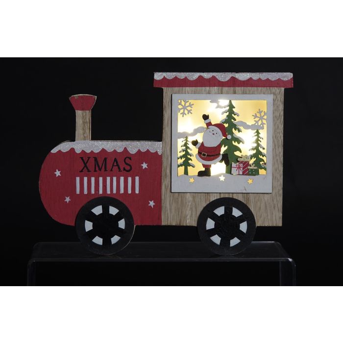 DKD Home Decor Decoración Luminosa de Navidad Tren Tradicional MDF con LED, Natural Rojo, 24x17.5x2 cm, Pilas AA, Pack 6 Unidades 1 DKD Home Decor Decoración Luminosa de Navidad Tren Tradicional MDF con LED, Natural Rojo, 24x17.5x2 cm, Pilas AA, Pack 6 Unidades 1