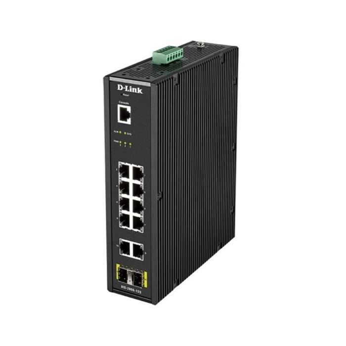 D-Link Switch Industrial Dis-200 12 Puertos Gigabit, 2 Ranuras SFP, 24 Gbit/s, Montaje en Rack/DIN, L2 Gestionado D-Link Switch Industrial Dis-200 12 Puertos Gigabit, 2 Ranuras SFP, 24 Gbit/s, Montaje en Rack/DIN, L2 Gestionado