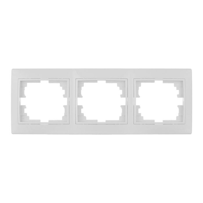 Marco para 3 elementos horizontal blanco 225x81x10mm serie europa solera erp73u