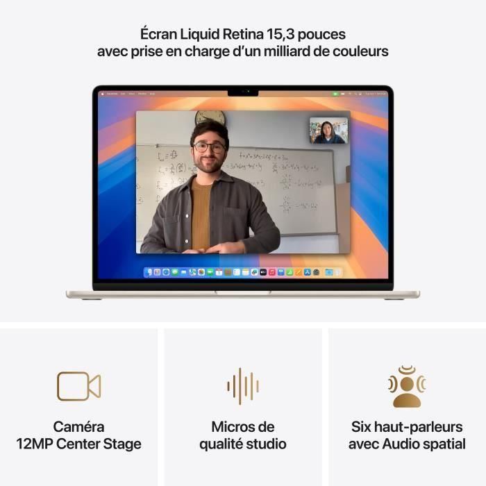 Apple - MacBook Air M4 de 15,3" (2025) - 16 GB de RAM - 256 GB de almacenamiento - CPU de 10 núcleos - GPU de 10 núcleos - Starlight 4 Apple - MacBook Air M4 de 15,3" (2025) - 16 GB de RAM - 256 GB de almacenamiento - CPU de 10 núcleos - GPU de 10 núcleos - Starlight 4