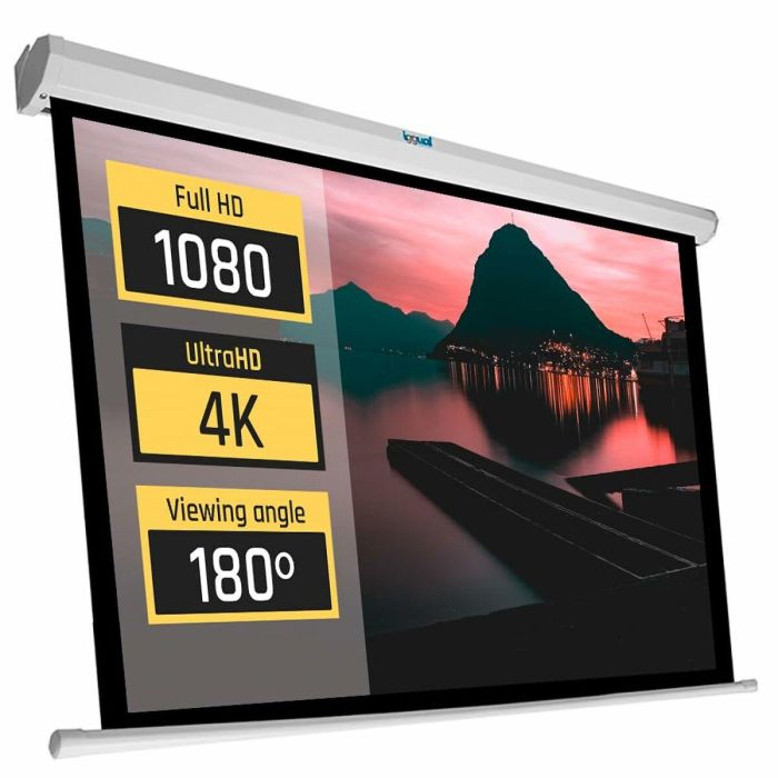 Pantalla Eléctrica Panorámica iggual PSIPS184 80" (184 x 104 cm) 84" Pantalla Eléctrica Panorámica iggual PSIPS184 80" (184 x 104 cm) 84"