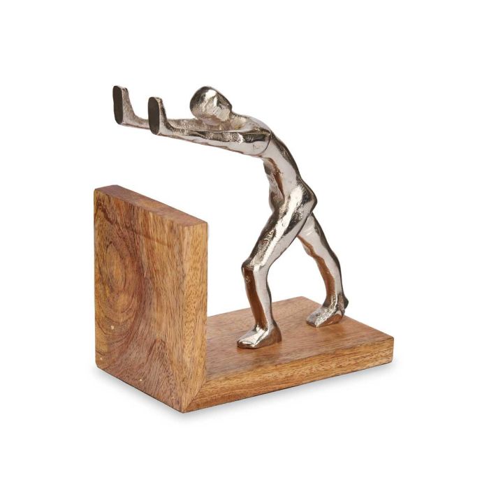 Figura Decorativa Posalibros Plata Soporte Madera Giftdecor 16X18CM (6 Unidades) 1 Figura Decorativa Posalibros Plata Soporte Madera Giftdecor 16X18CM (6 Unidades) 1