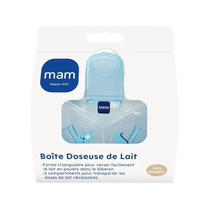 Mam Bote de Leche en Polvo, Triangular, Hermético y Ligero, Capacidad 3 Dosis 4 Mam Bote de Leche en Polvo, Triangular, Hermético y Ligero, Capacidad 3 Dosis 4