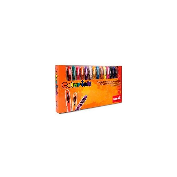 Uni-Ball Signo Um-12015P Bolígrafos Rollerball Estuche 15 Unidades Colores Surtidos
