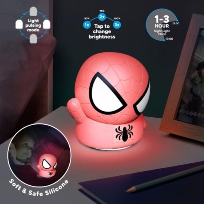 Paladone Lámpara Silicona 3D Marvel Spiderman con 3 niveles de brillo y USB recargable 2 Paladone Lámpara Silicona 3D Marvel Spiderman con 3 niveles de brillo y USB recargable 2
