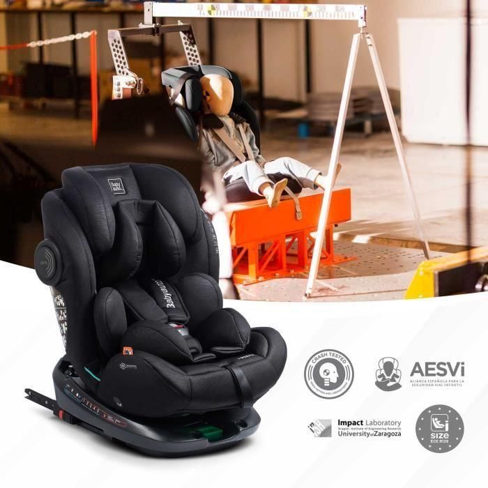 Silla de coche - BABYAUTO - GYRO BLACK LINE EMBOSSED - Desde el nacimiento hasta los 12 años - 0-36 kg - I-Size - ISOFIX - Giratoria 360° - R129 5 Silla de coche - BABYAUTO - GYRO BLACK LINE EMBOSSED - Desde el nacimiento hasta los 12 años - 0-36 kg - I-Size - ISOFIX - Giratoria 360° - R129 5