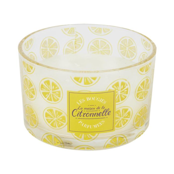 Home Deco Factory Vela Citronela 3 Mechas Antimoustique Recipiente Vidrio 370g Duración 28h 3