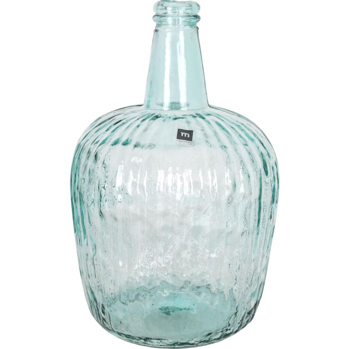 Inde Garrafa Vidrio Rayada 8 L "Apple" Ø 23.5 x 36.8 cm (2 Unidades)