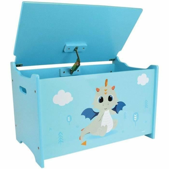 LEON THE DRAGON Caja de juguetes de madera ± 40 x 58 x 36 cm para niños 1