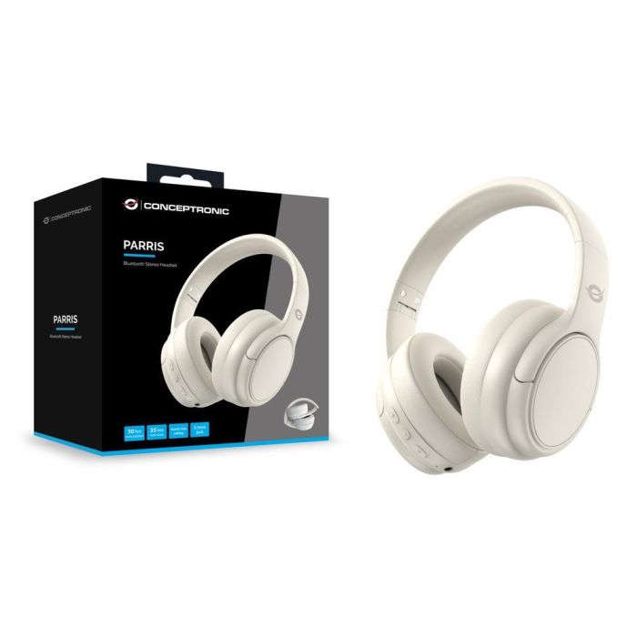 Conceptronic Auriculares Inalámbricos PARRIS03C Bluetooth Color Crema 2