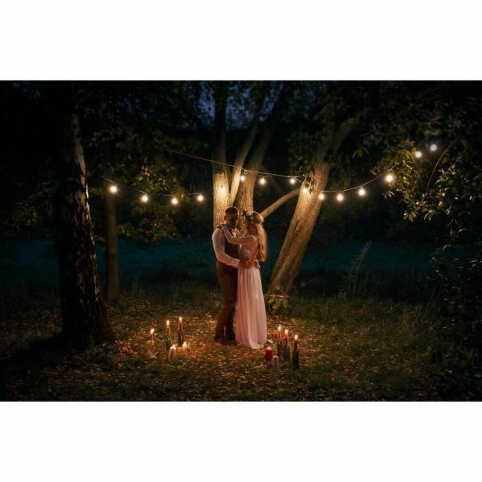 Lumisky Guirnalda de Luces LED Conectable 10 Bombillas Casquillo E27 Blanco Cálido 5m 1