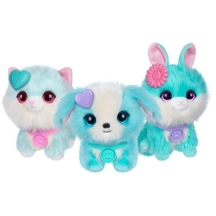 Moose 30327 Scruff-a-Luvs Azul - Rescata Perrito, Conejito o Gatito de Peluche Suave - Juguete Interactivo para Niños +2 Años 1