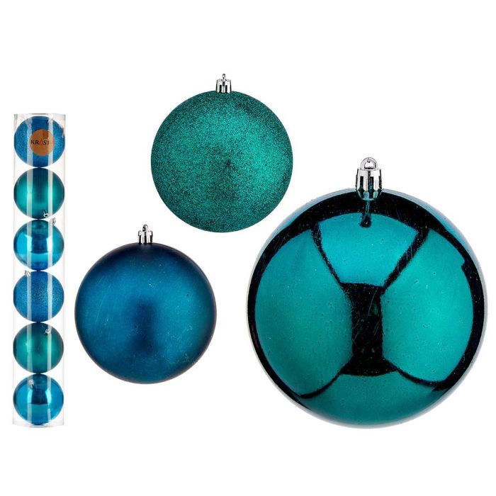 Set 6 Bolas Navidad Turquesa 10 cm - Krist+ (16 Unidades) Set 6 Bolas Navidad Turquesa 10 cm - Krist+ (16 Unidades)