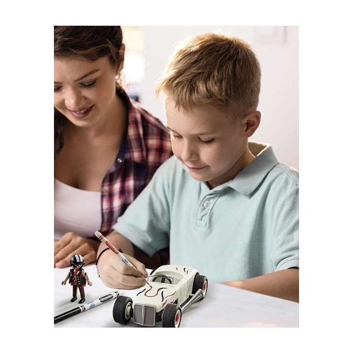 Playmobil Hot Rod Diversion para Colorear con Figura de Hombre y Accesorios, Edad Mínima 5 Años 5
