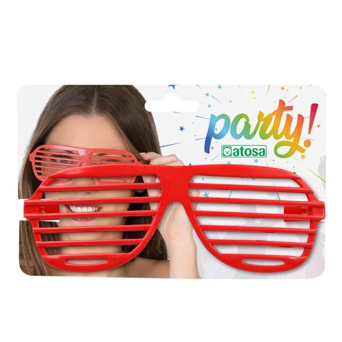 Gafas Rejilla Rojo Carnaval Adulto 1