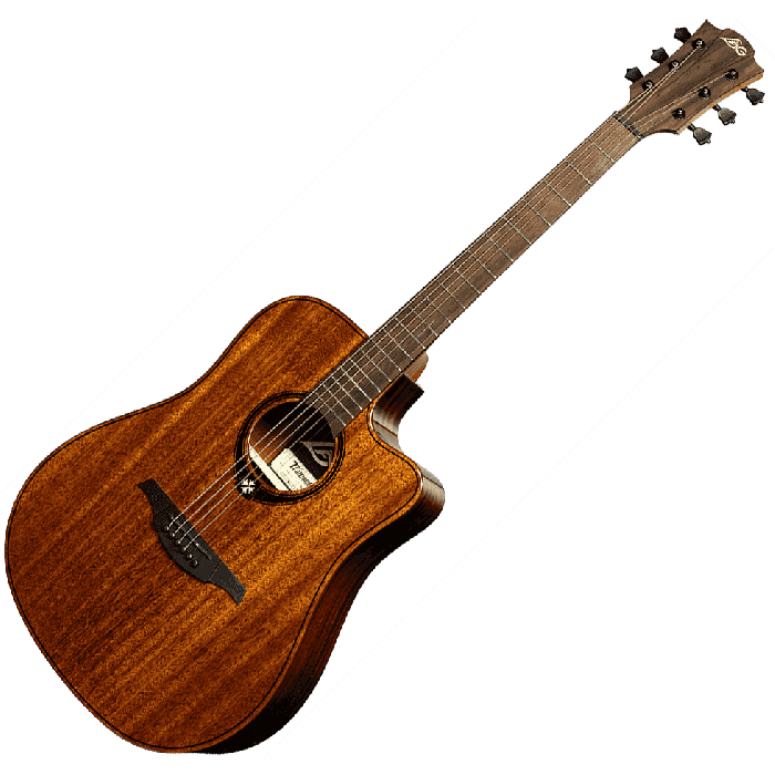 LAG Guitarra Acústica Dreadnought Cutaway A/E Tramontane 98 - Tapa de Caoba Maciza con Electrónica Stage LAG 3