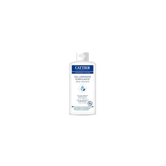 CATTIER Gel Limpiador Purificante con Tea Tree, Romero y Menta 200ml - Elimina impurezas y exceso de sebo, calma la piel