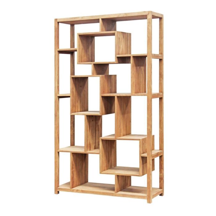 DKD Home Decor Estantería Balines de Madera de Teca Reciclada 120x210x40 cm (Ancho x Alto x Fondo)