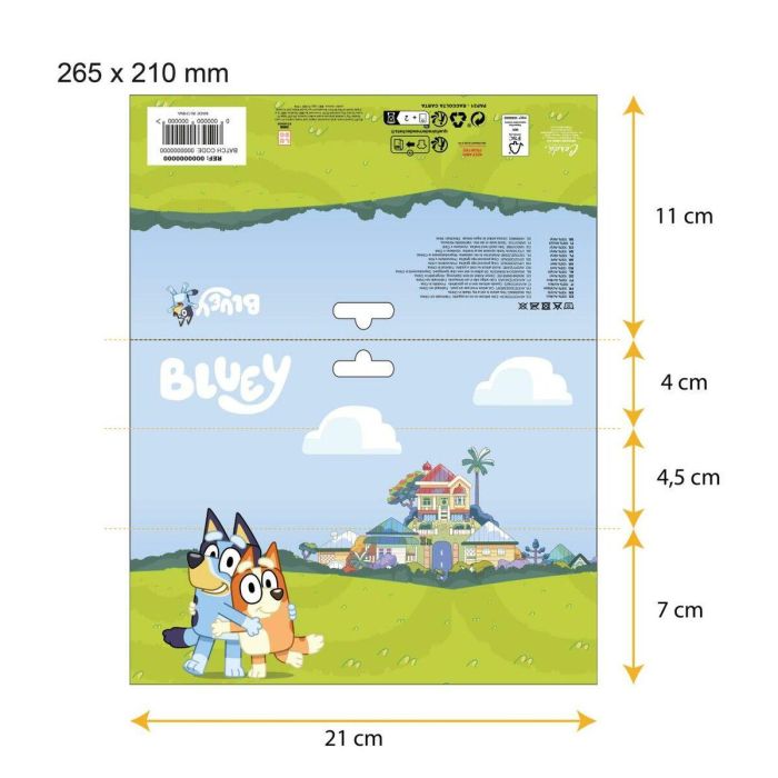 Conjunto 3 piezas bufanda bluey 20.0 x 2.0 x 52.0 cm 2 Conjunto 3 piezas bufanda bluey 20.0 x 2.0 x 52.0 cm 2