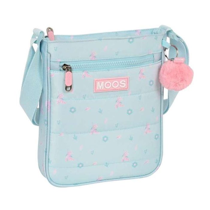 Safta Bolsito bandolera Moos Garden 21x25x4,5cm Azul Turquesa Acolchado Rolling Printing 4