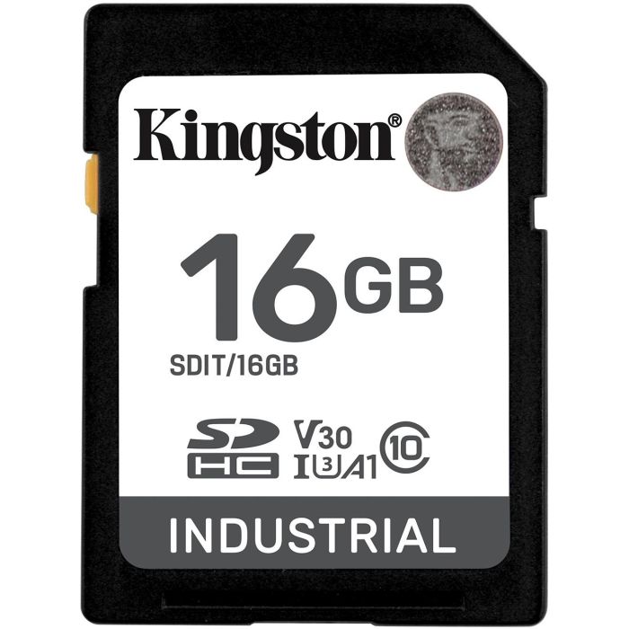 Kingston Tarjeta de Memoria SDHC Industrial 16GB Clase 10 U3 UHS-I 100/80MB/s V30 A1 -40C a 85C 0 Kingston Tarjeta de Memoria SDHC Industrial 16GB Clase 10 U3 UHS-I 100/80MB/s V30 A1 -40C a 85C 0