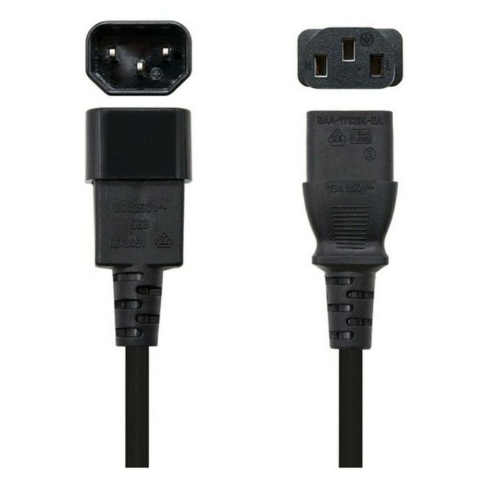 NANOCABLE CABLE ALIMENTACION CPU, C13/H-C14/M, NEGRO, 1.5M 1 NANOCABLE CABLE ALIMENTACION CPU, C13/H-C14/M, NEGRO, 1.5M 1