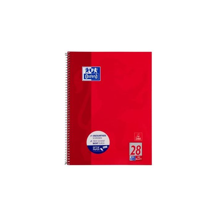 Oxford Collegeblock A4+220x295mm 80 Bl. Kariert Rand L+R 6
