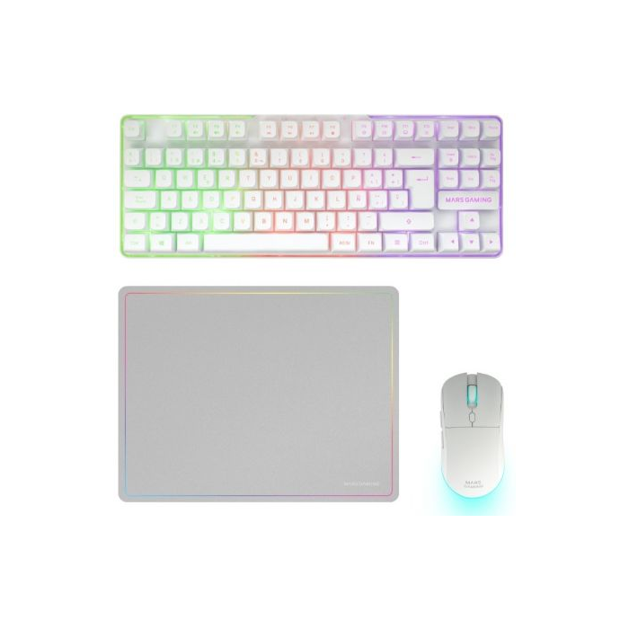 Pack Gaming Mars Gaming MCPWTKL/ Teclado Inalámbrico + Ratón Inalámbrico + Alfombrilla 0 Pack Gaming Mars Gaming MCPWTKL/ Teclado Inalámbrico + Ratón Inalámbrico + Alfombrilla 0