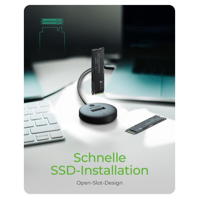 ICY BOX IB-1610MCD-C31 Docking Station para SSD M.2 NVMe y SATA USB 3.2 Gen 2 Type-C, Compatible con Windows, Mac, Linux 3 ICY BOX IB-1610MCD-C31 Docking Station para SSD M.2 NVMe y SATA USB 3.2 Gen 2 Type-C, Compatible con Windows, Mac, Linux 3