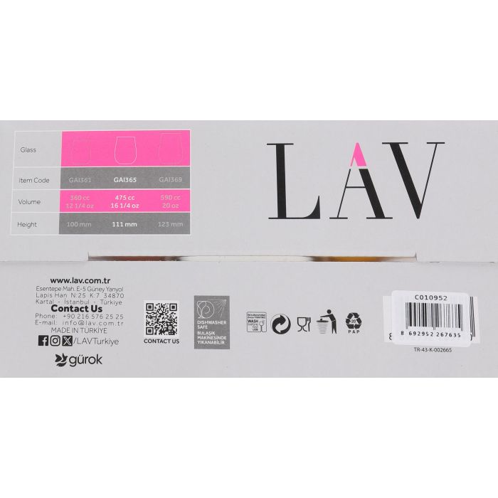 Set de 4 Vasos Gaia 475 cc - Colores Variados - LAV (6 Cajas) 9 Set de 4 Vasos Gaia 475 cc - Colores Variados - LAV (6 Cajas) 9