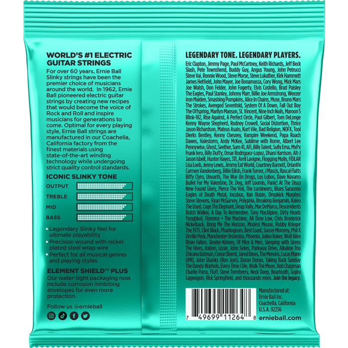 ERNIEBALL Not Even Slinky 12-56 Tripack (3) Cuerdas para Guitarra Eléctrica, Calibres .012-.056 1 ERNIEBALL Not Even Slinky 12-56 Tripack (3) Cuerdas para Guitarra Eléctrica, Calibres .012-.056 1