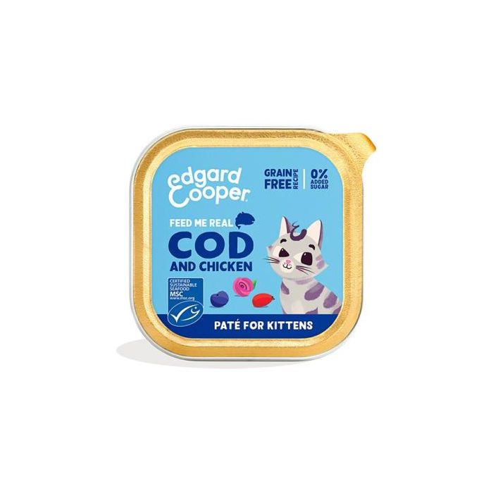 Feline Kitten Pate de Bacalao y Pollo - 16 Tarrinas de 85 gr Feline Kitten Pate de Bacalao y Pollo - 16 Tarrinas de 85 gr