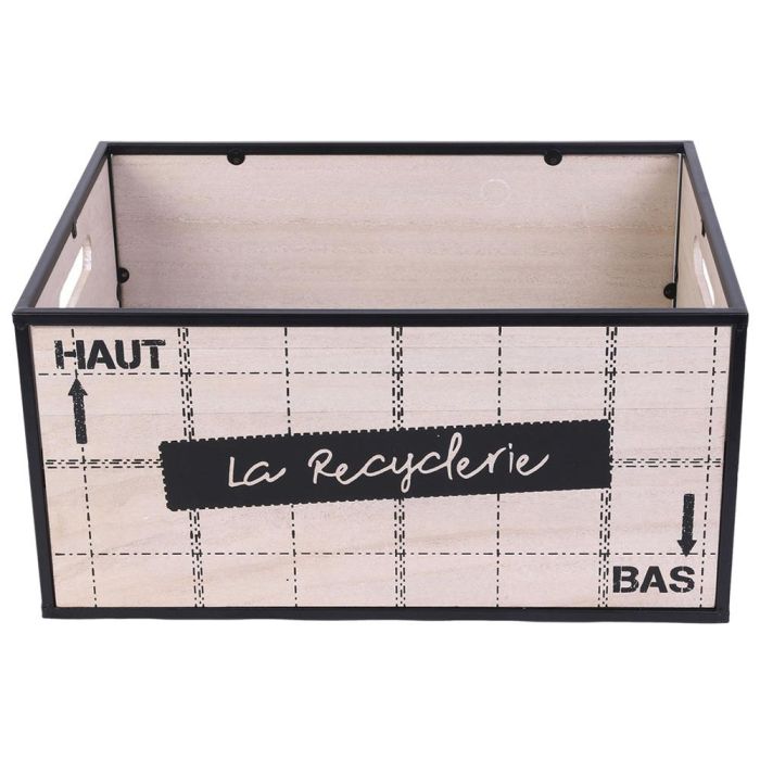 Home Deco Factory Juego 2 Cajas Madera-Metal Vallee Outlet 40x30x20 cm y 35x25x17 cm 4