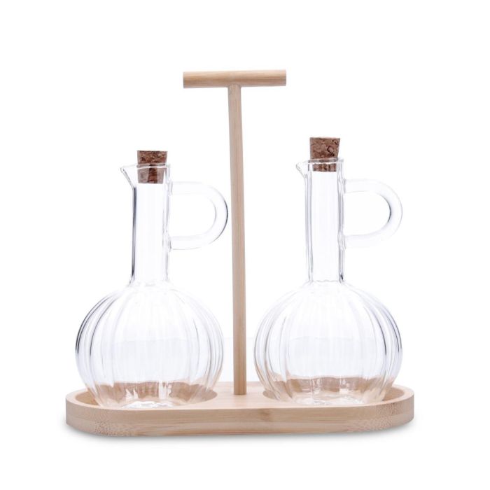 Set Aceitera y Vinagrera Borosilicato Trend Quid 21x9,5x20,5 cm