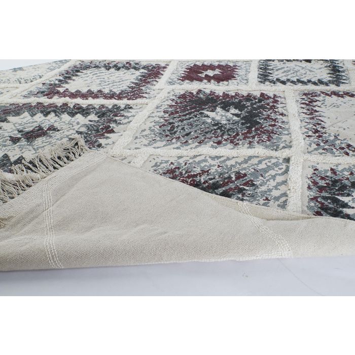 Alfombra Boho DKD Home Decor Blanco Rojo 290 x 1 x 200 cm 4 Alfombra Boho DKD Home Decor Blanco Rojo 290 x 1 x 200 cm 4