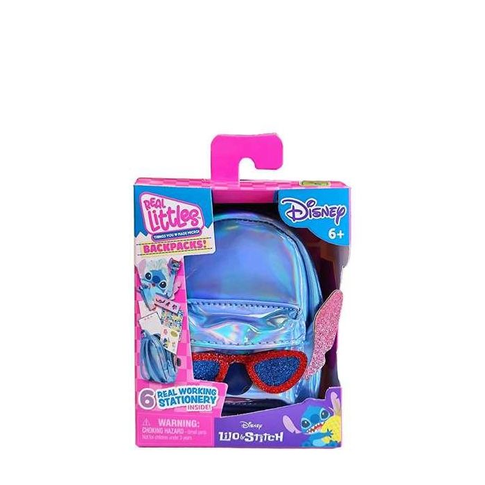 Mochila real littles disney "stitch" con doble bolsilla y 6 mini accesorios de papeleria 10 cms 2 Mochila real littles disney "stitch" con doble bolsilla y 6 mini accesorios de papeleria 10 cms 2
