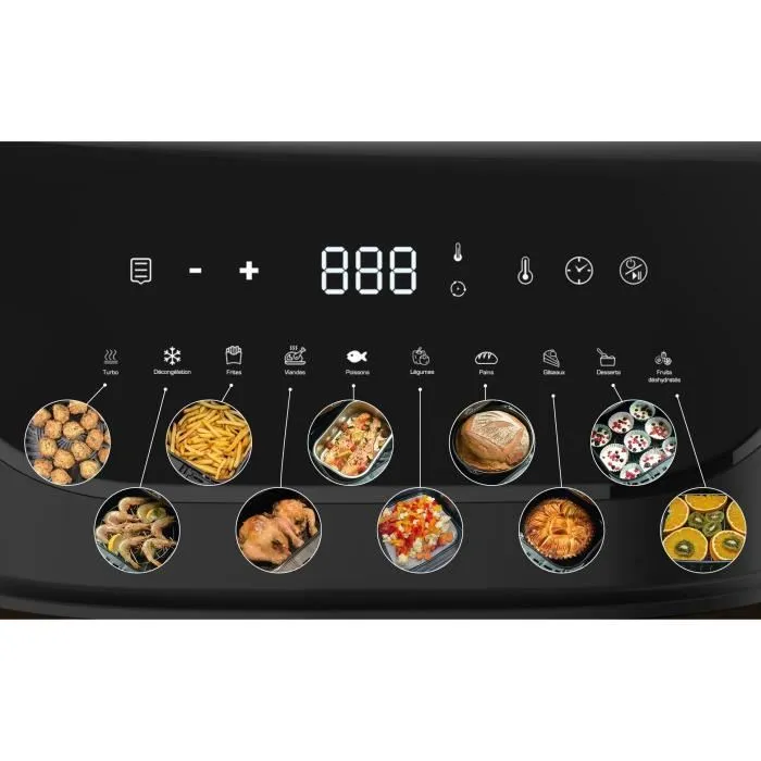 Little Balance Crousty light XL Freidora Dietética 7 L 1600 W 10 Programas Negra 1