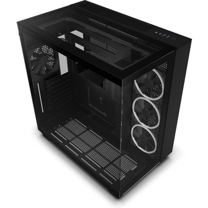 NZXT NZX1690884269198 Caja de torre media H9 Elite, Vidrio templado, Flujo de aire óptimo, Negro 1