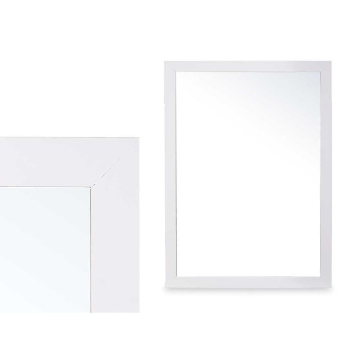 Espejo Blanco 50 X 70 Cm Giftdecor (8 Unidades) 1 Espejo Blanco 50 X 70 Cm Giftdecor (8 Unidades) 1