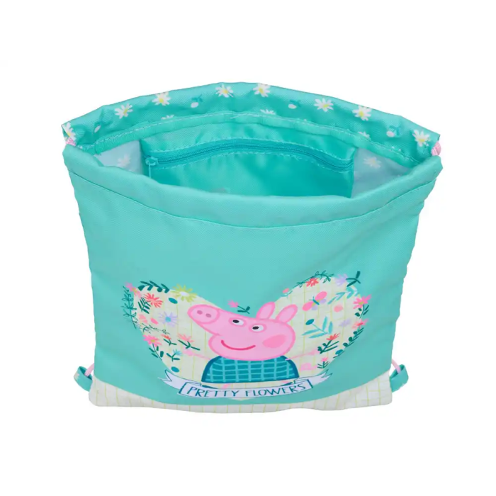 Bolsa Mochila con Cuerdas Peppa Pig Pretty flowers Amarillo Menta 26 x 34 x 1 cm 3 Bolsa Mochila con Cuerdas Peppa Pig Pretty flowers Amarillo Menta 26 x 34 x 1 cm 3