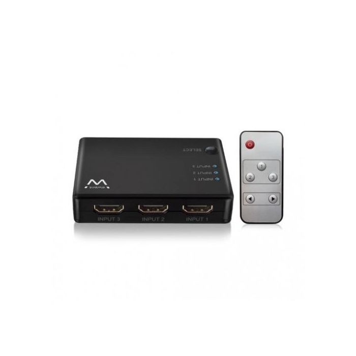 Ewent Switch HDMI EW3730 4K 3x1 con mando a distancia, detección automática de entrada 0 Ewent Switch HDMI EW3730 4K 3x1 con mando a distancia, detección automática de entrada 0
