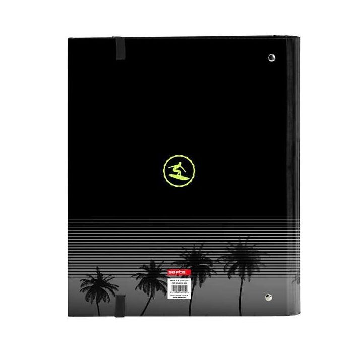 Carpeta de anillas Safta Surf A4 Negro (27 x 32 x 3.5 cm) 1 Carpeta de anillas Safta Surf A4 Negro (27 x 32 x 3.5 cm) 1